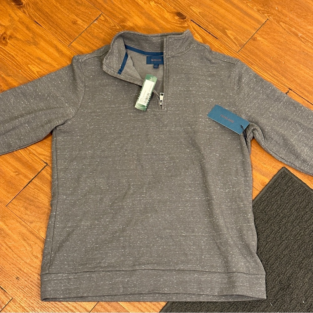 Fairlane Grey Quarter Zip Sweater